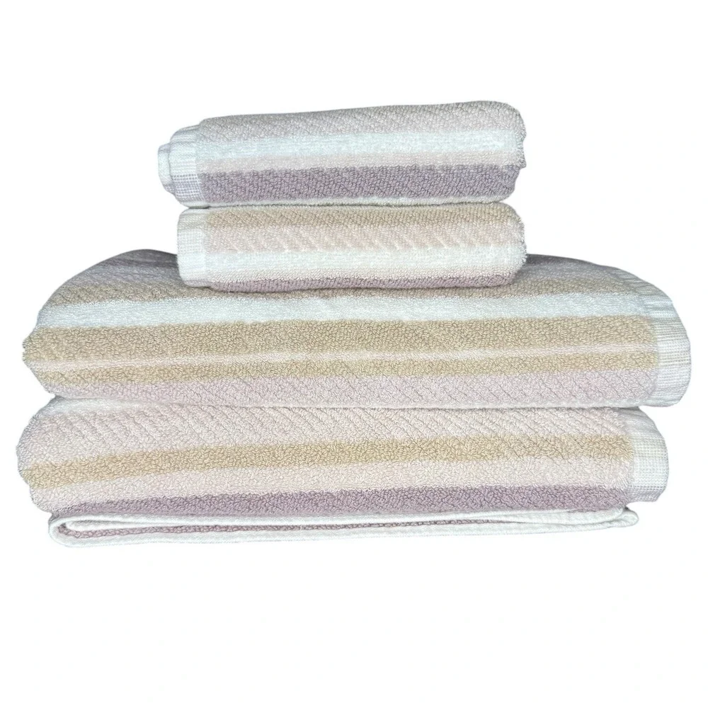 4pc Tommy Bahama Ocean Bay Stripe 2 Bath 2 Hand Towel Set